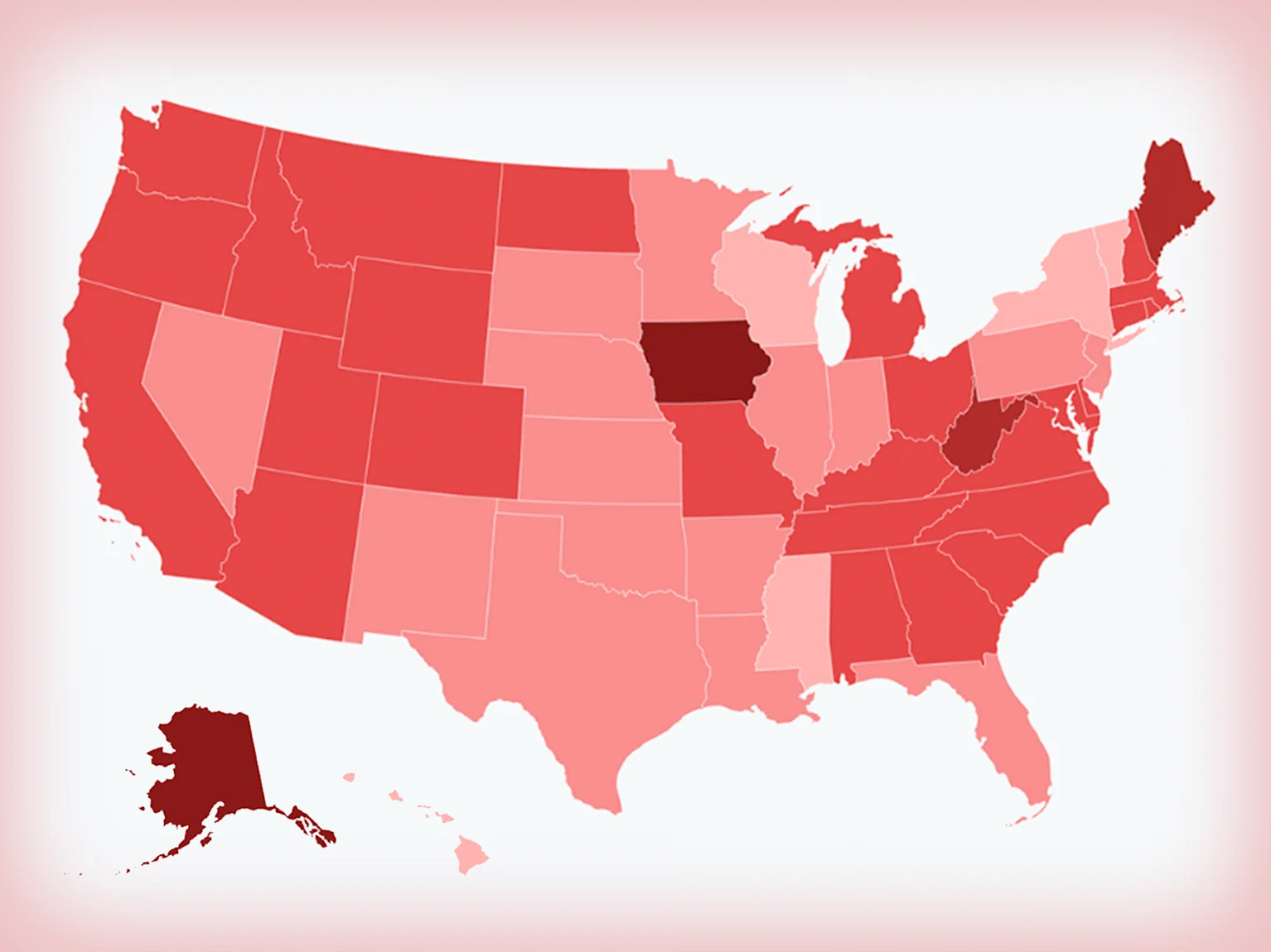 Average mortgage rates by state, highlighting regional differences.